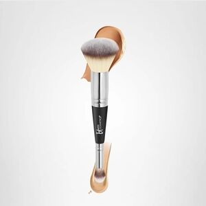 IT Cosmetics Dual-Ended Makeup Brush - Black and Silver